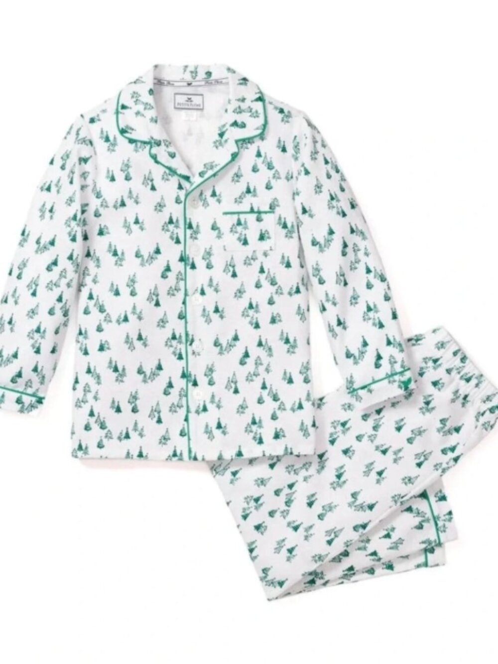 NWT Petite Plume Evergreen Forest holiday Kids Pajama Set